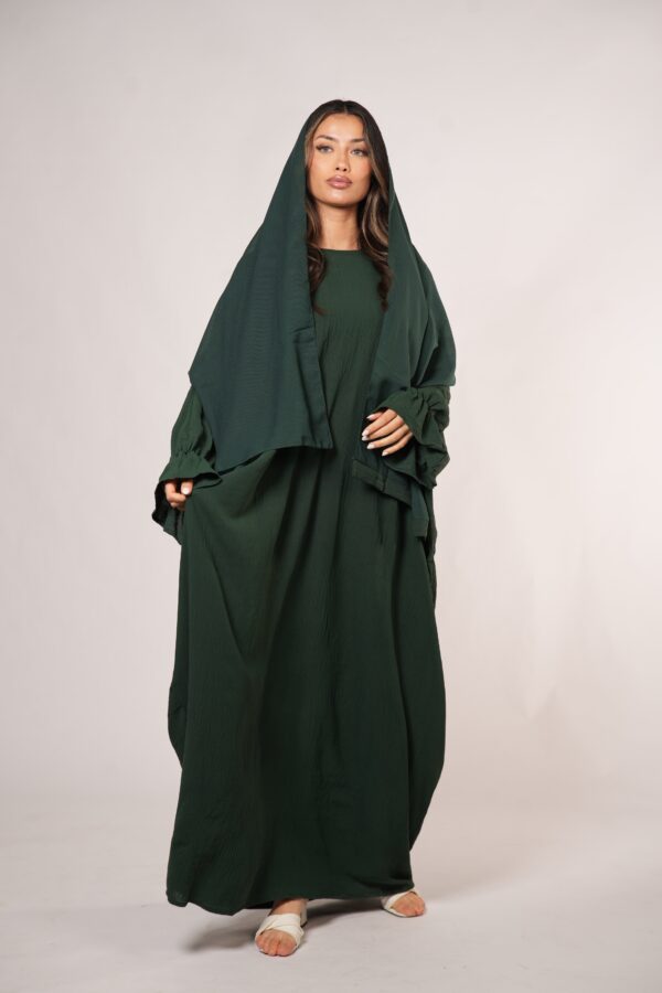 Kimava Jazz Abaya – Royal Green für edlen Auftritt - Image 3