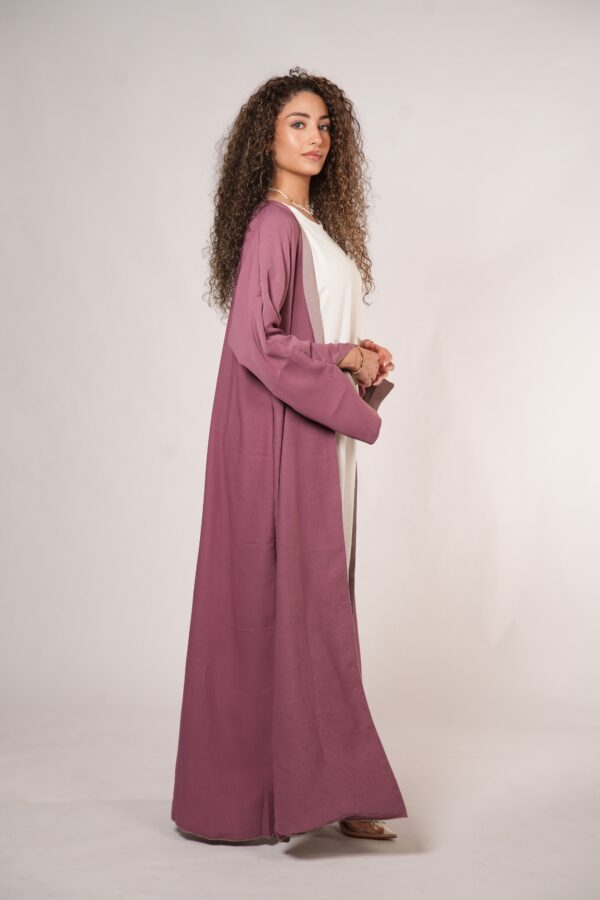 Kimava 2-in-1 Abaya – Vielseitiges Design in Rose Pink - Image 3