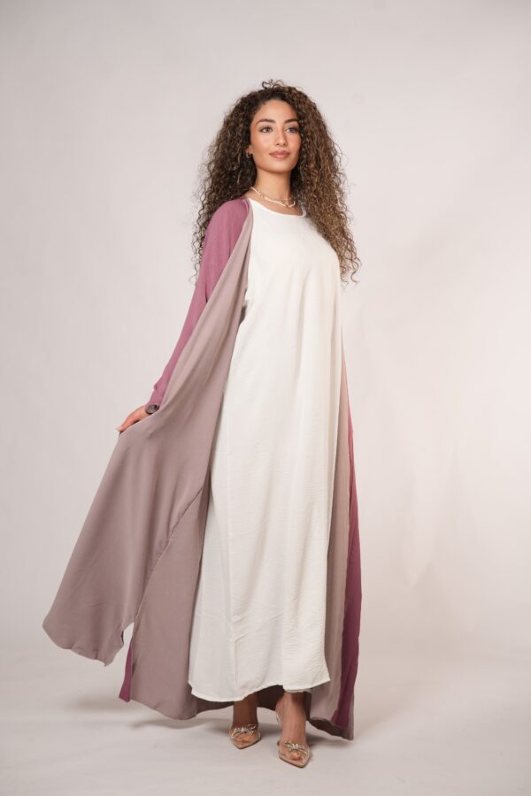 Kimava 2-in-1 Abaya – Vielseitiges Design in Rose Pink