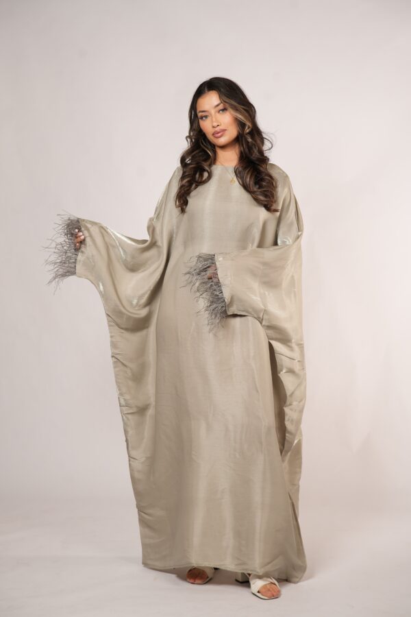 Kimava Farasha Abaya – Sanftes Pistachio für zeitlose Eleganz - Image 4