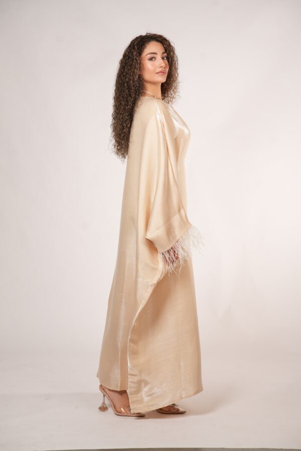 Kimava Farasha Abaya – Zeitloses Beige für elegante Looks - Image 2