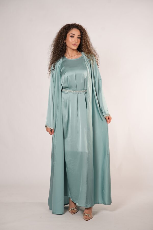 Kimava Dubai Abaya – Frisches Mint für modernen Stil